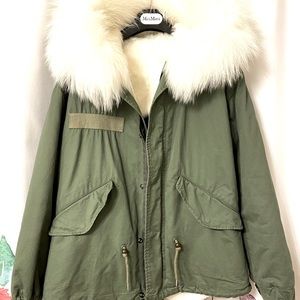 Mr & Mrs style Fox Fur hooded Parka